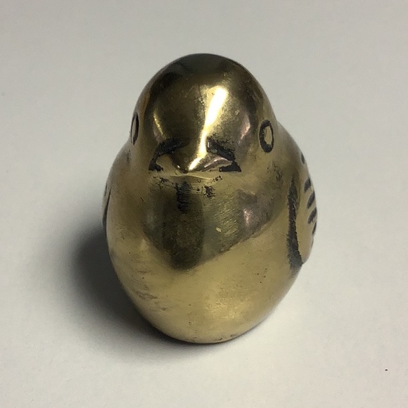 Vintage small brass bird paperweight figurine - Picture 2 of 5